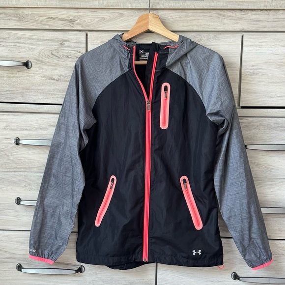 Under Armour Jackets & Blazers - Under Armour Women’s Lightweight Jacket Gray, Black, Bright orange Size S